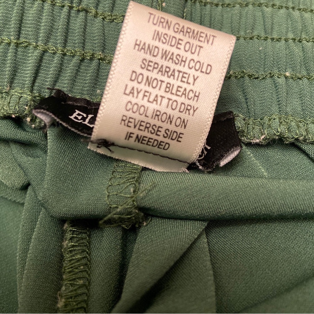 Ellen Weaver Vintage Green Liquid Flow Wide Leg Palazzo Pants. - Picture 3 of 3